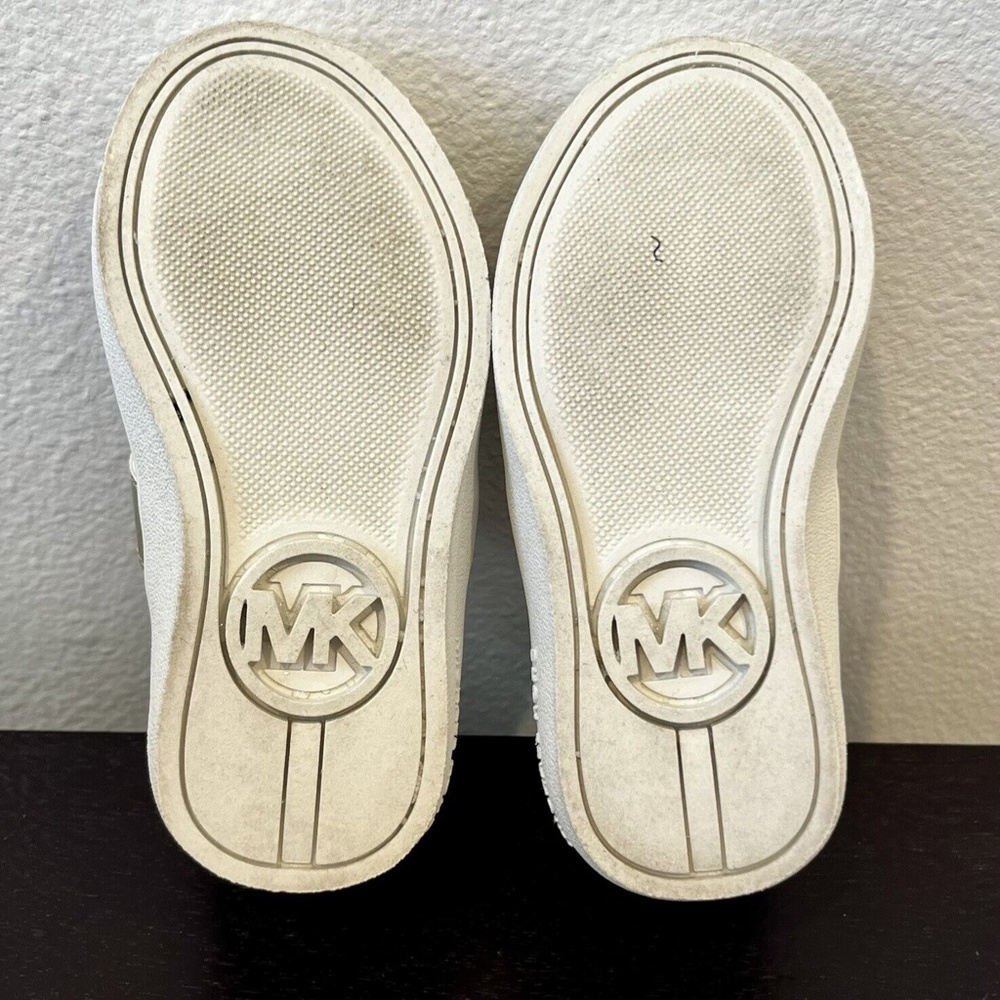 Michael Kors Toddler Girls Jem Square Sneakers in Silver-Gold Size 6 - Picture 16 of 16